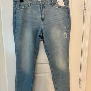 Sonoma Blue Skinny Jeans with Distressed Look